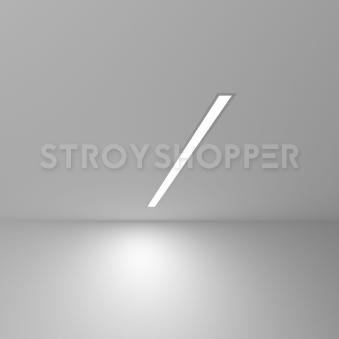 Линейный светодиодный встраиваемый светильник 78см 15Вт 6500К матовое серебро 100-300-78